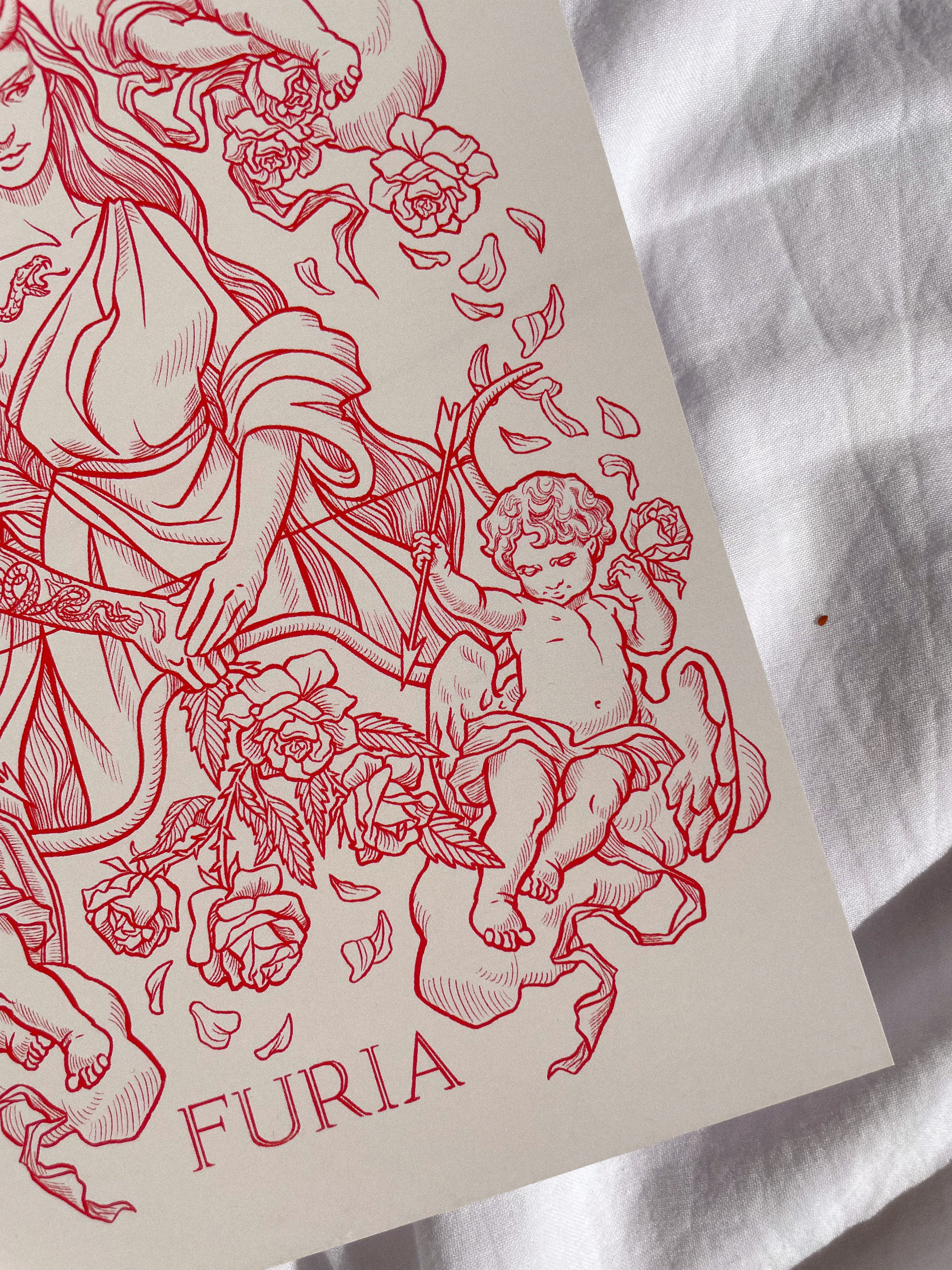Print Red Cherub ©