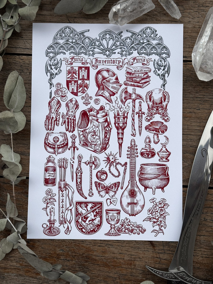 Print inventario Medieval®Blanco