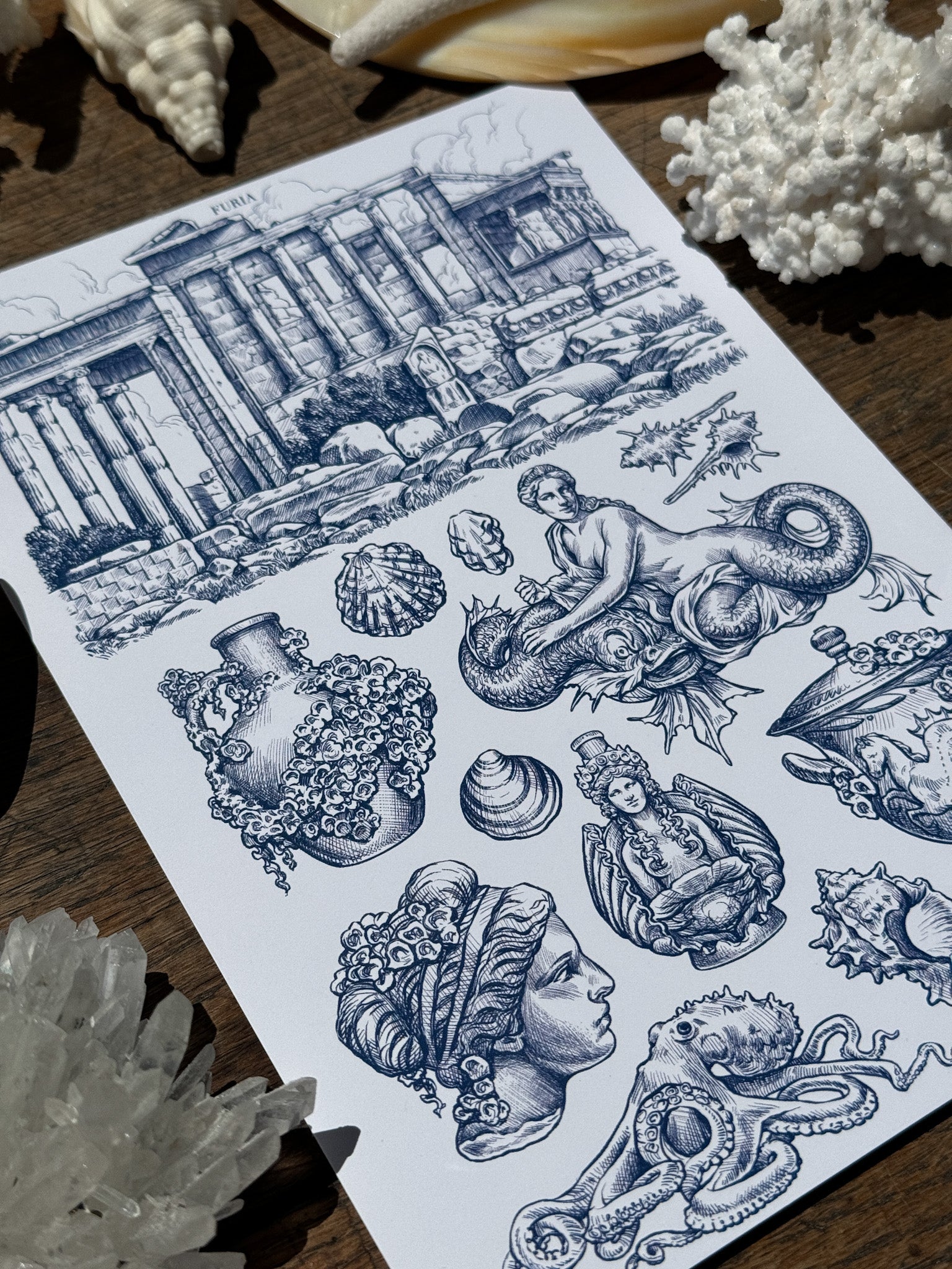 Print White Erechtheion Temple ©