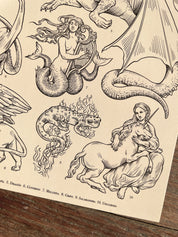 Print Medieval Mythological Beings ©