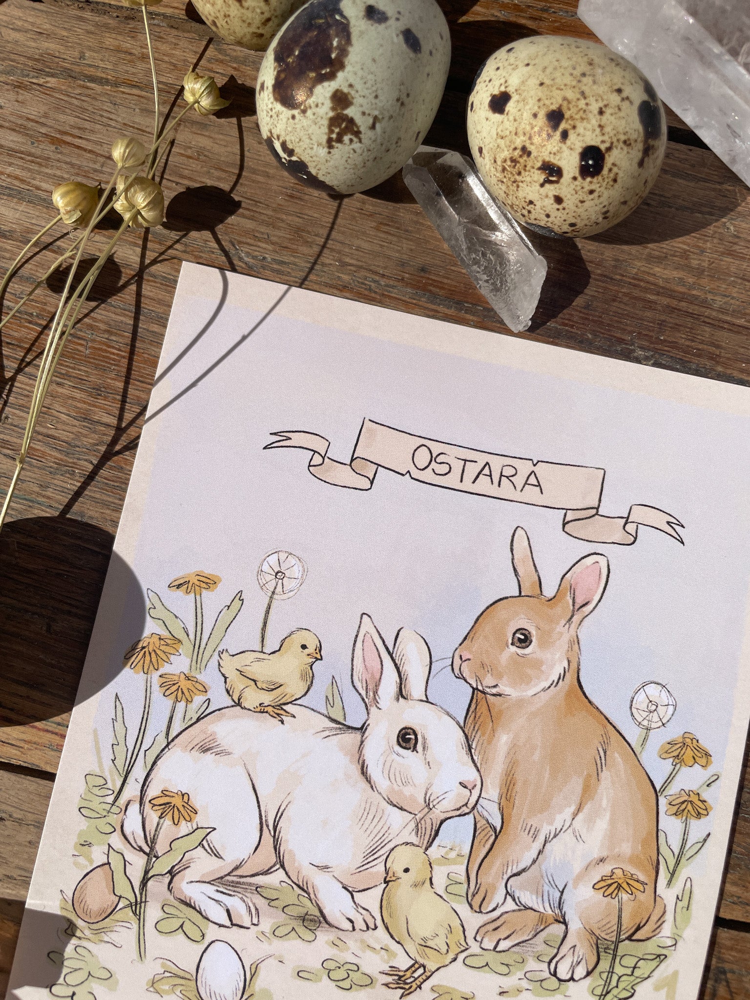 Rabbit and Chick Postcard ®