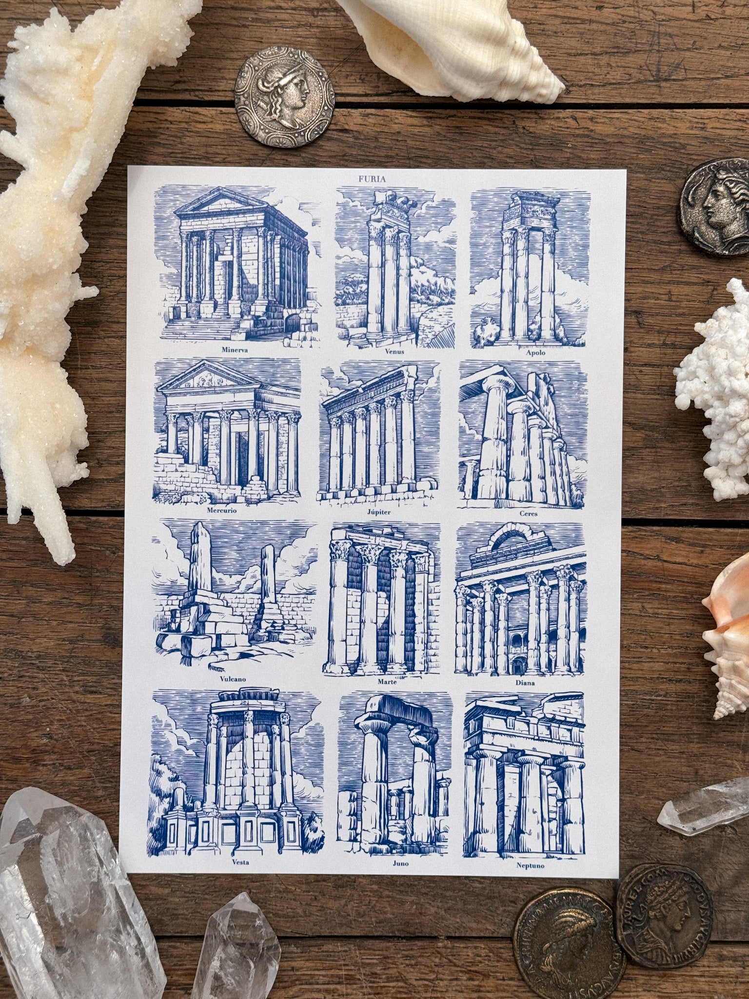 Pack Prints Temples and Roman Zodiac ©