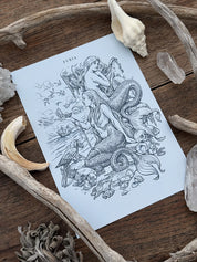 Print Mermaid and Treasure Map®