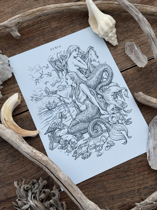 Print Mermaid and Treasure Map®