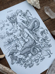 Print Mermaid and Treasure Map®
